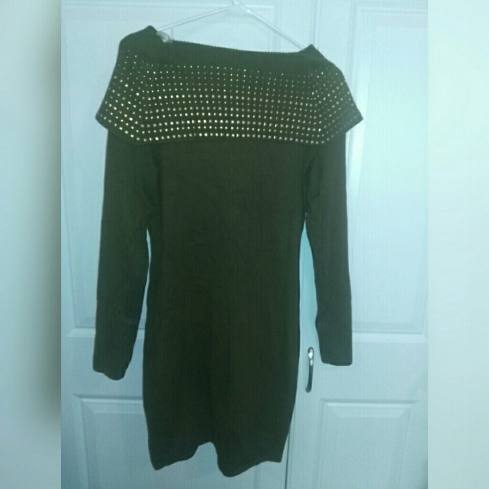 Say What? Green Sweater Dress